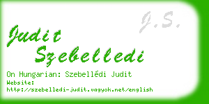 judit szebelledi business card